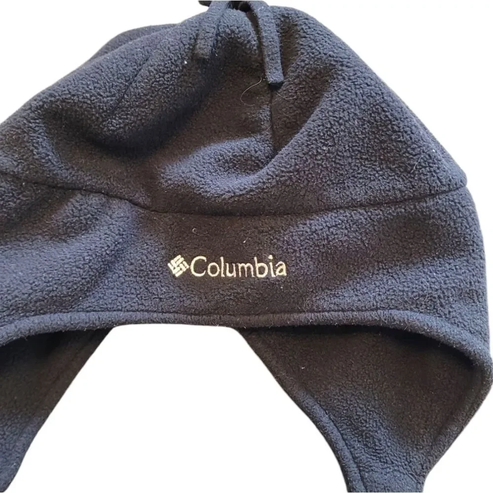 Columbia Black Braided Tassel Youth Fleece Hat One Size
